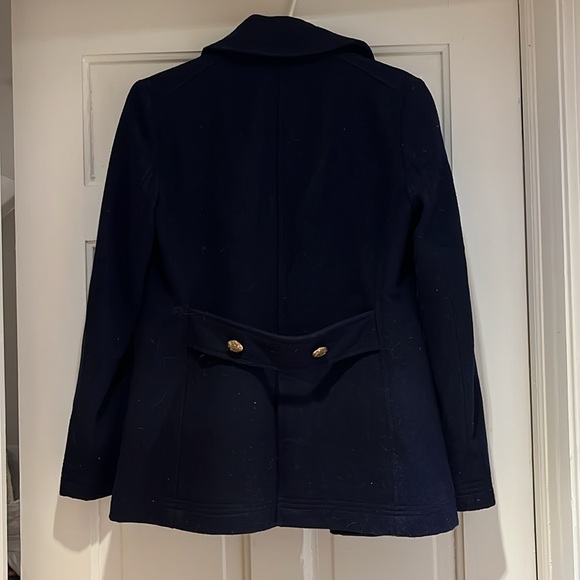 J. Crew Navy Pea Coat Womens Size 0 - Picture 5 of 6